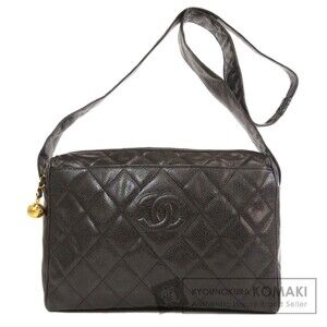Chanel Coco Mark Matelasse Shoulder Bag Caviar Skin